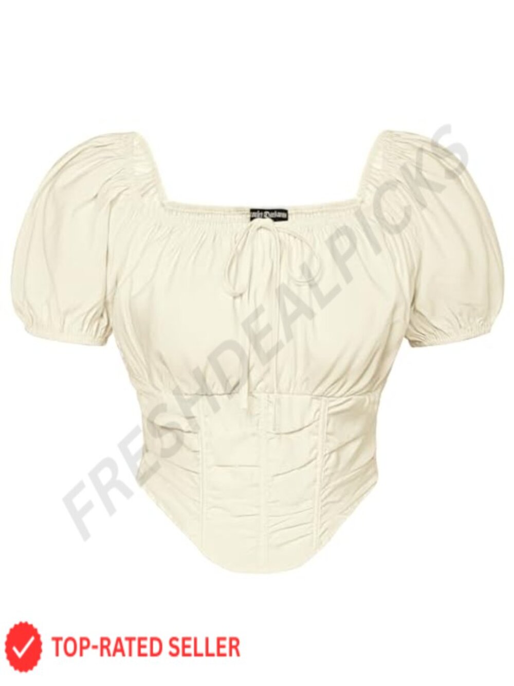 Corset Top Womens Crop Renaissance Peasant Blouse Off Shoulder Puff Sleeve